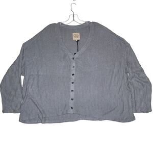 Chaser Cardigan Womens Small Oversized Waffle Knit Button NWT